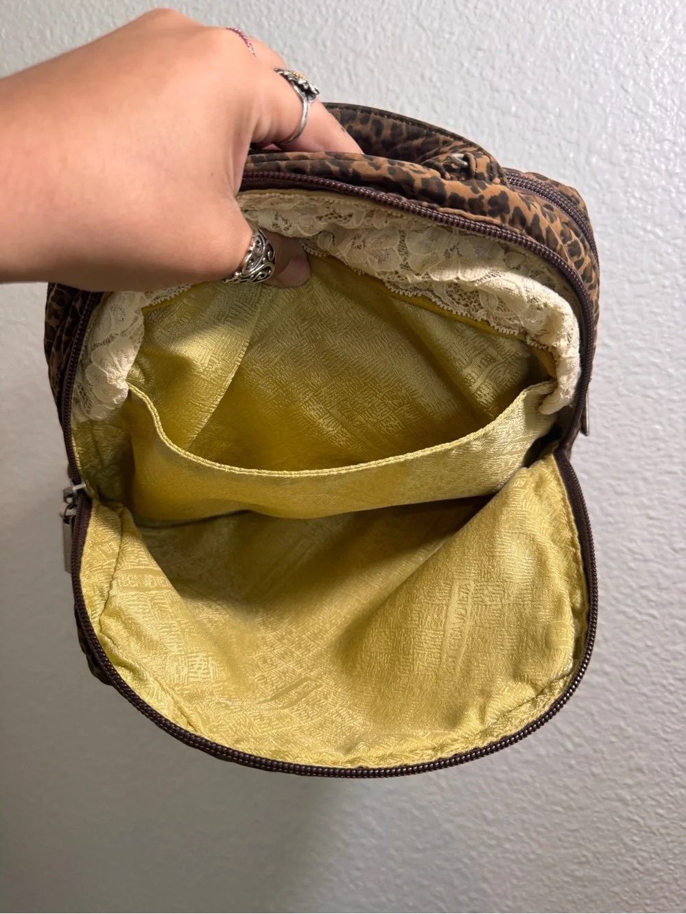 Bottega Veneta Vintage Leopard Print Accessory Pouch Mini Bag